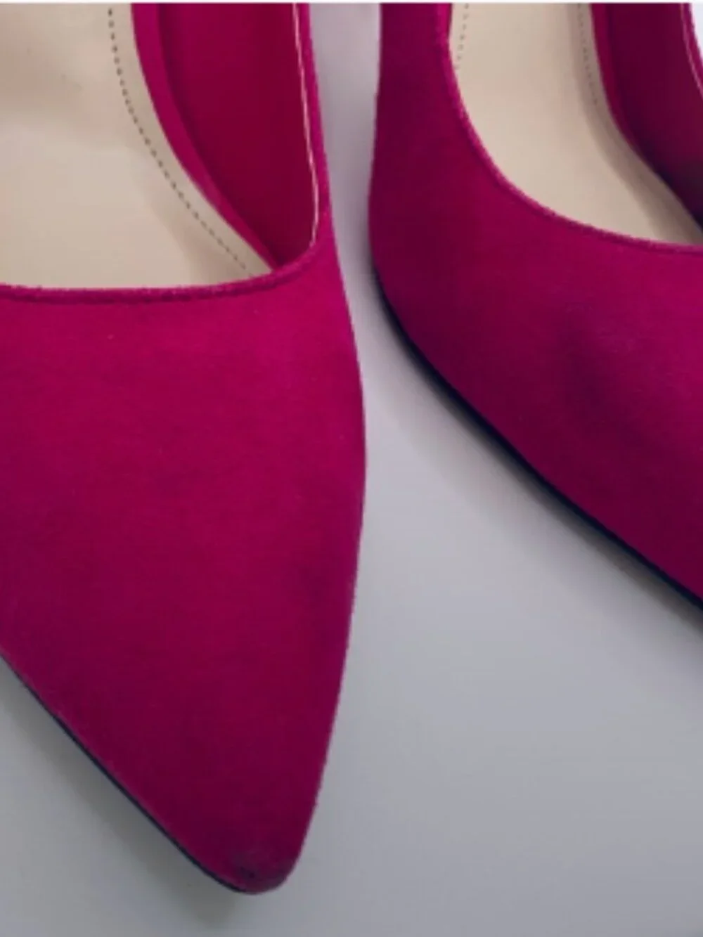Marc Fisher Dark Pink Suede Block Heel Pointy Toe Pumps
